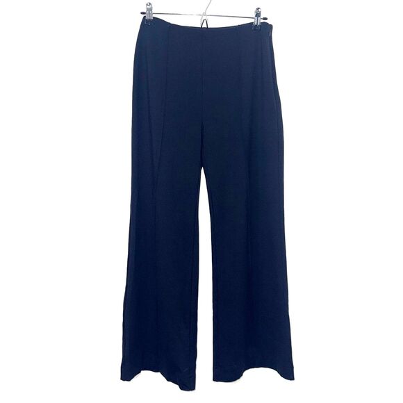 J.Crew Wide Leg Pant In Stretch Ponte - Black LP - Picture 4 of 10